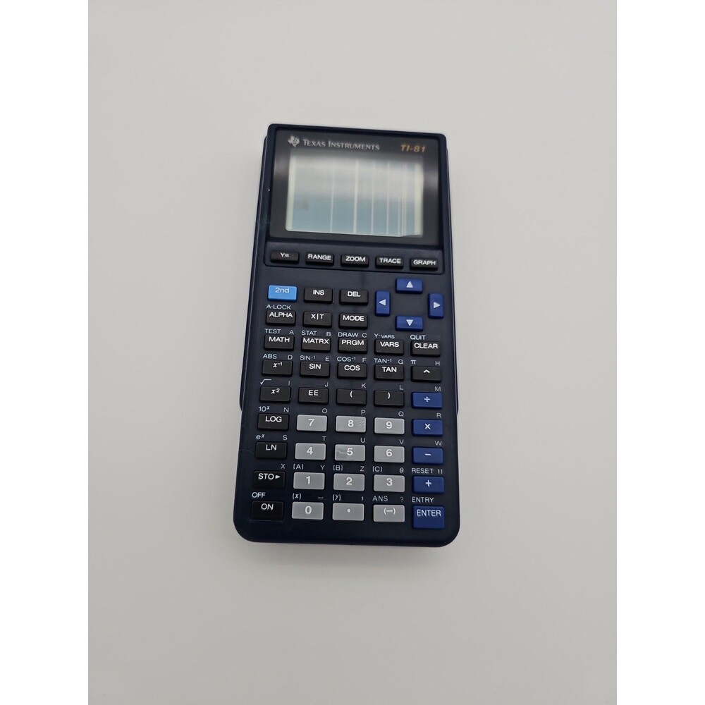Texas Instruments TI-81 Graphing Calculator Vintage Blue Math School Pre-Owned